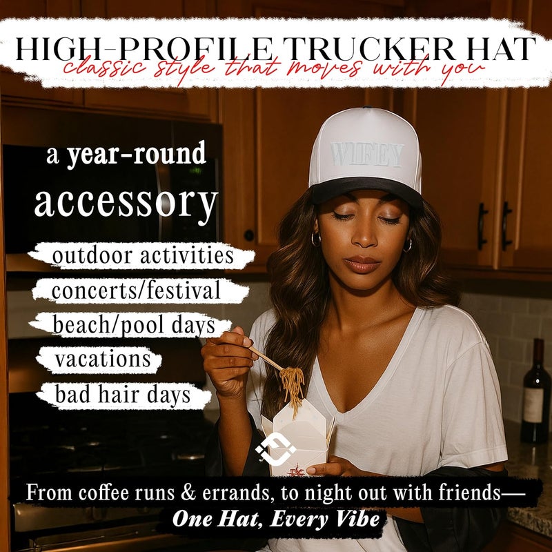 Funky Junque Trucker Hat Women Men 2-Tone Baseball Cap – Vintage Western Style Embroidered Snapback, Premium Cotton Blend - Image 4